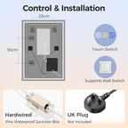 700x1000MM Bluetooth-Bathroom-Mirror-With-LED-Lights Edge