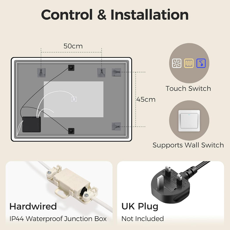 700x1000MM Bluetooth-Bathroom-Mirror-With-LED-Lights Edge
