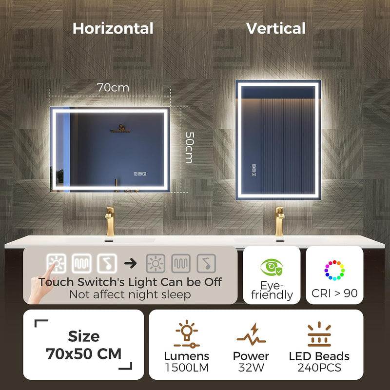 700x1000MM Bluetooth-Bathroom-Mirror-With-LED-Lights Edge