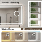 700x1000MM Bluetooth-Bathroom-Mirror-With-LED-Lights Edge