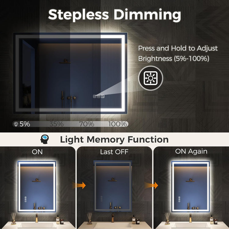 700x1000MM Bluetooth-Bathroom-Mirror-With-LED-Lights Edge