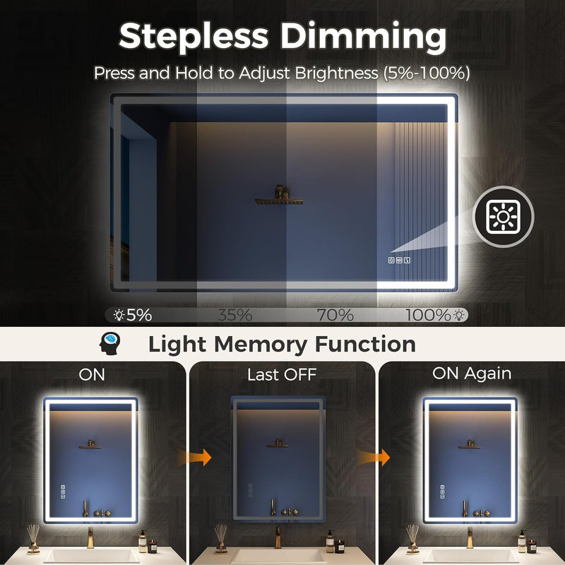 700x1000MM Bluetooth-Bathroom-Mirror-With-LED-Lights Edge