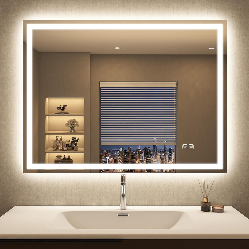 700x1000MM Bluetooth-Bathroom-Mirror-With-LED-Lights Edge