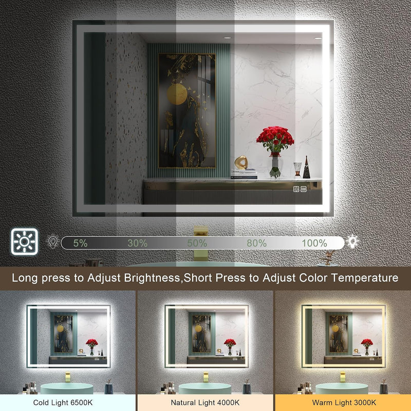 700x1000MM Bluetooth-Bathroom-Mirror-With-LED-Lights Edge