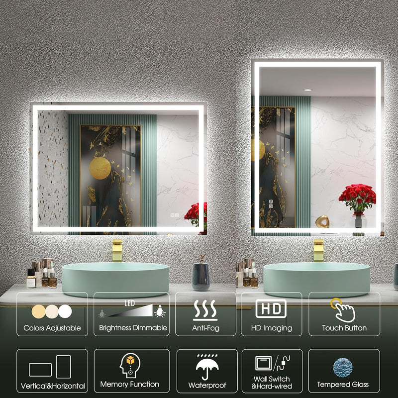 700x1000MM Bluetooth-Bathroom-Mirror-With-LED-Lights Edge