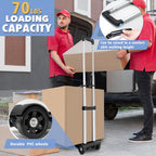 70lbs Folding Hand Truck Sack Barrow Steel Foldable