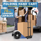 70lbs Folding Hand Truck Sack Barrow Steel Foldable