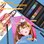 72 Colouring Pencils Set with Portable Zipper Bag.