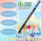 72 Colouring Pencils Set with Portable Zipper Bag.