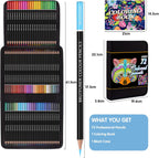 72 Colouring Pencils Set with Portable Zipper Bag.