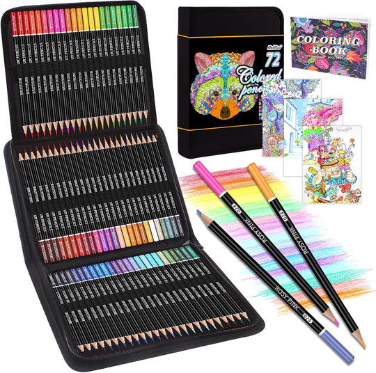 72 Colouring Pencils Set with Portable Zipper Bag.