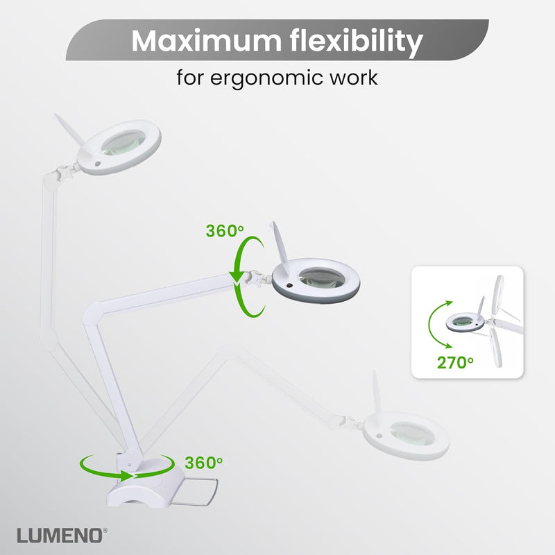 721x LED Magnifying Lamp 3 Dioptre Table Clamp