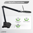 7213gr LED Magnifying Lamp 127MM Glass Lens