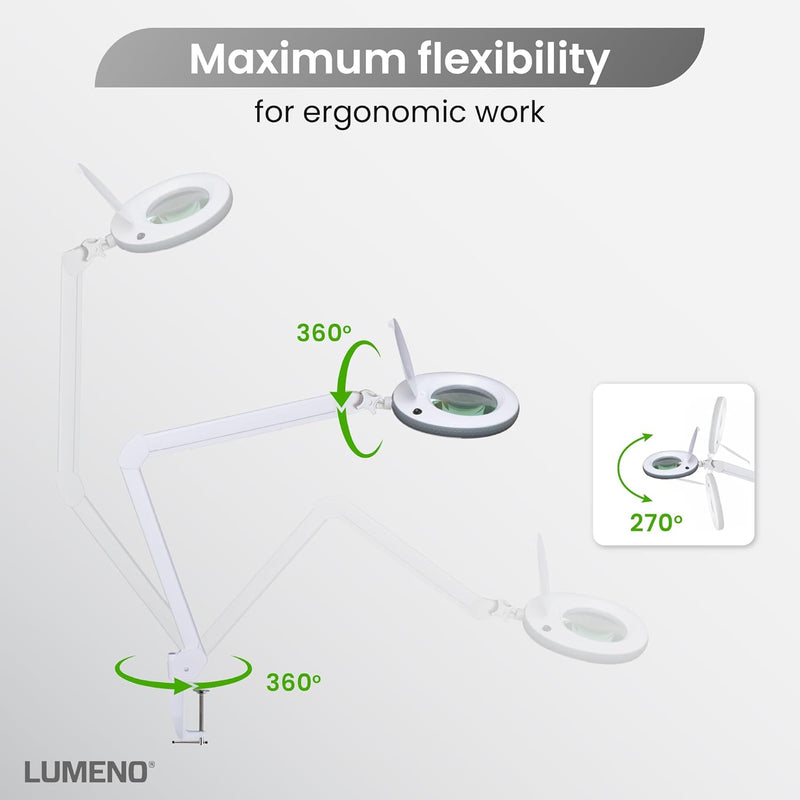 721x LED Magnifying Lamp 3 Dioptre Table Clamp