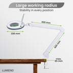 7213gr LED Magnifying Lamp 127MM Glass Lens