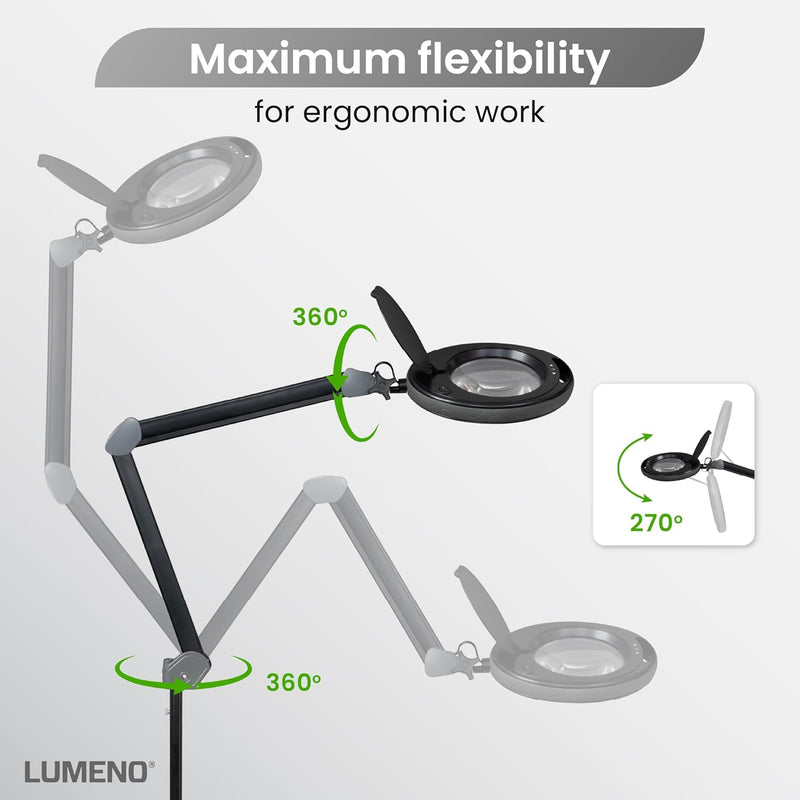 721x LED Magnifying Lamp 3 Dioptre Table Clamp