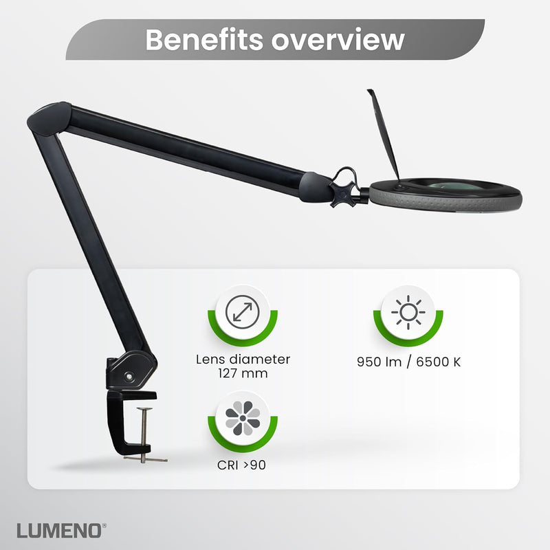 721x LED Magnifying Lamp 3 Dioptre Table Clamp