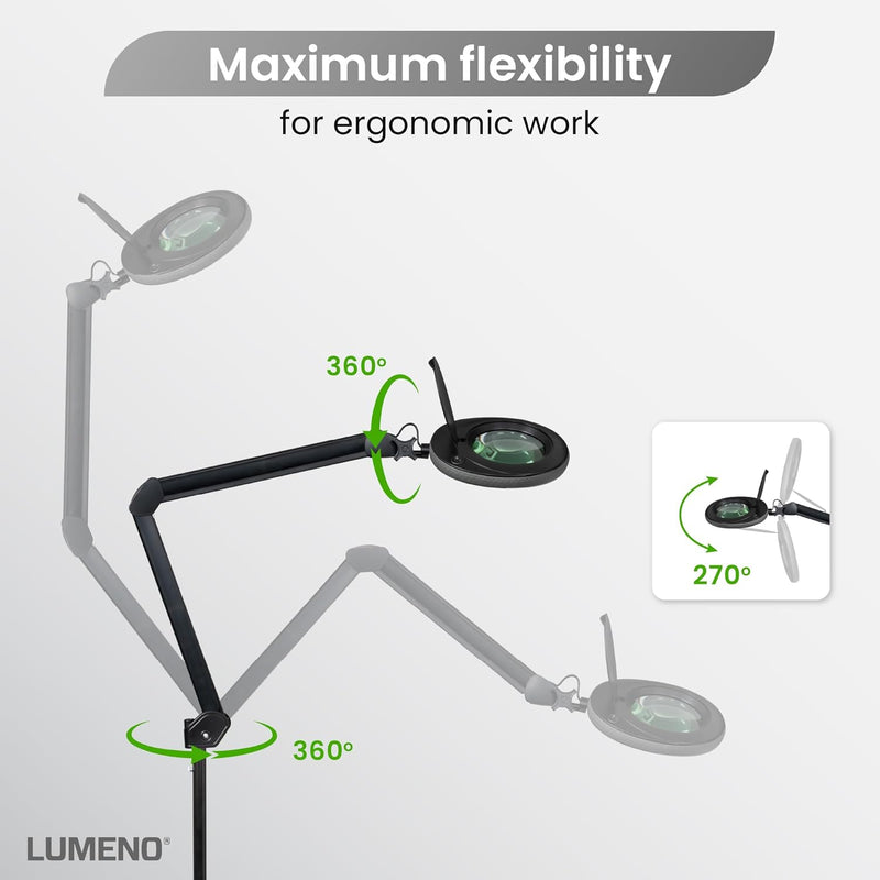 721x LED Magnifying Lamp 3 Dioptre Table Clamp