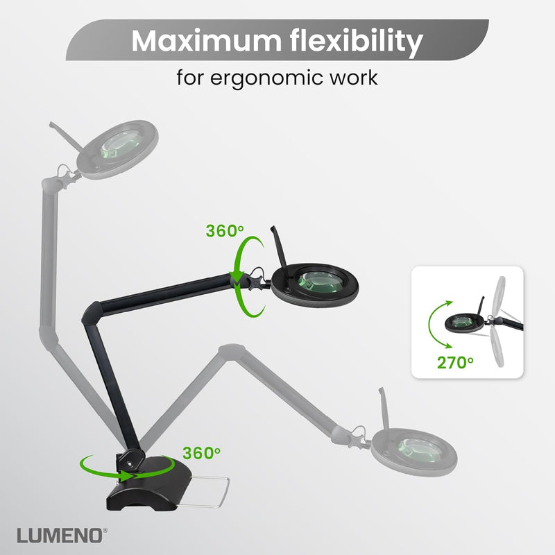 721x LED Magnifying Lamp 3 Dioptre Table Clamp