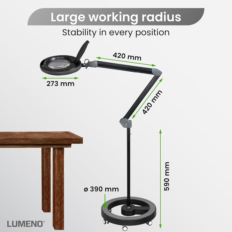 721x LED Magnifying Lamp 3 Dioptre Table Clamp