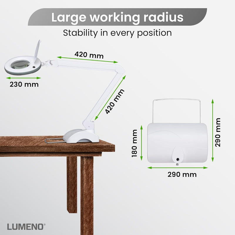 721x LED Magnifying Lamp 3 Dioptre Table Clamp