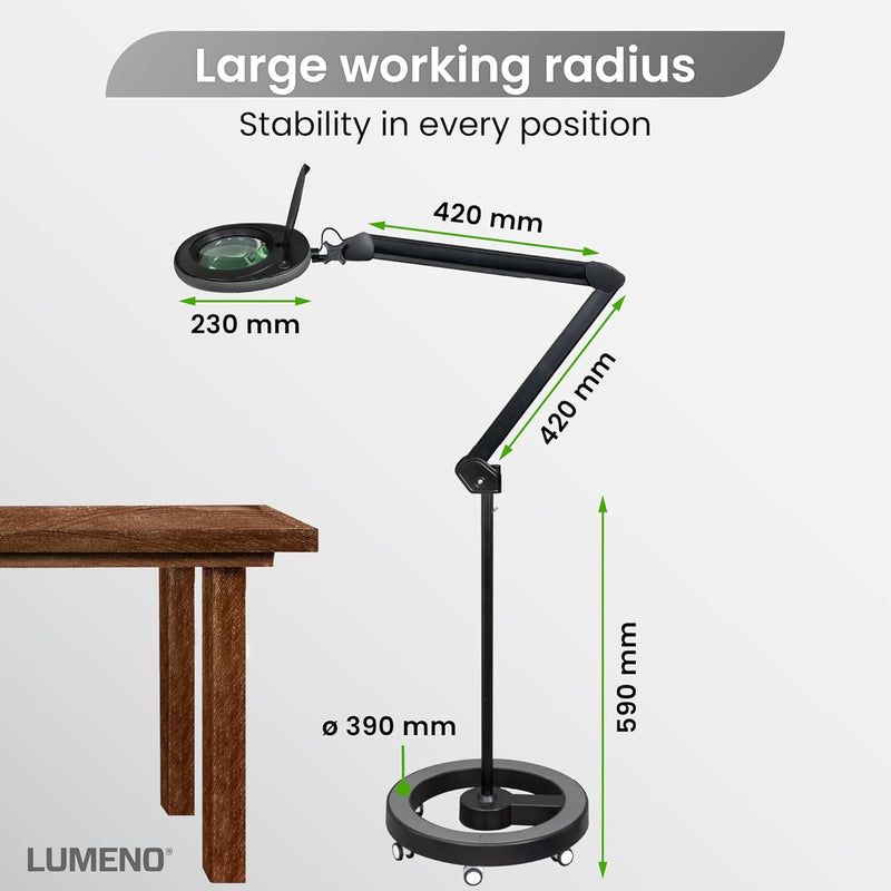 721x LED Magnifying Lamp 3 Dioptre Table Clamp