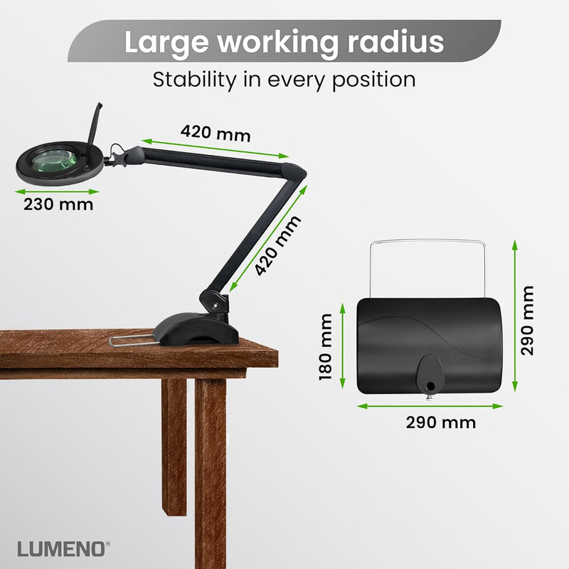 721x LED Magnifying Lamp 3 Dioptre Table Clamp