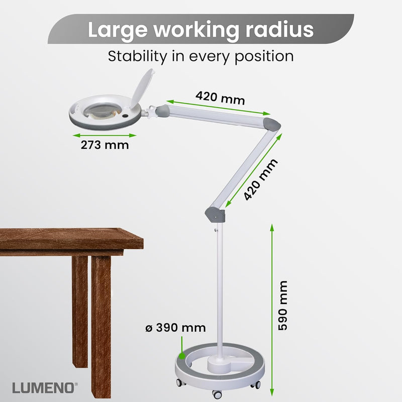 721x LED Magnifying Lamp 3 Dioptre Table Clamp