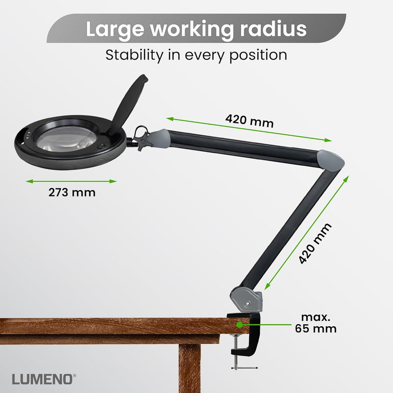 721x LED Magnifying Lamp 3 Dioptre Table Clamp