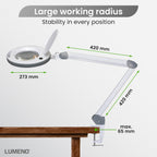 7213gr LED Magnifying Lamp 127MM Glass Lens