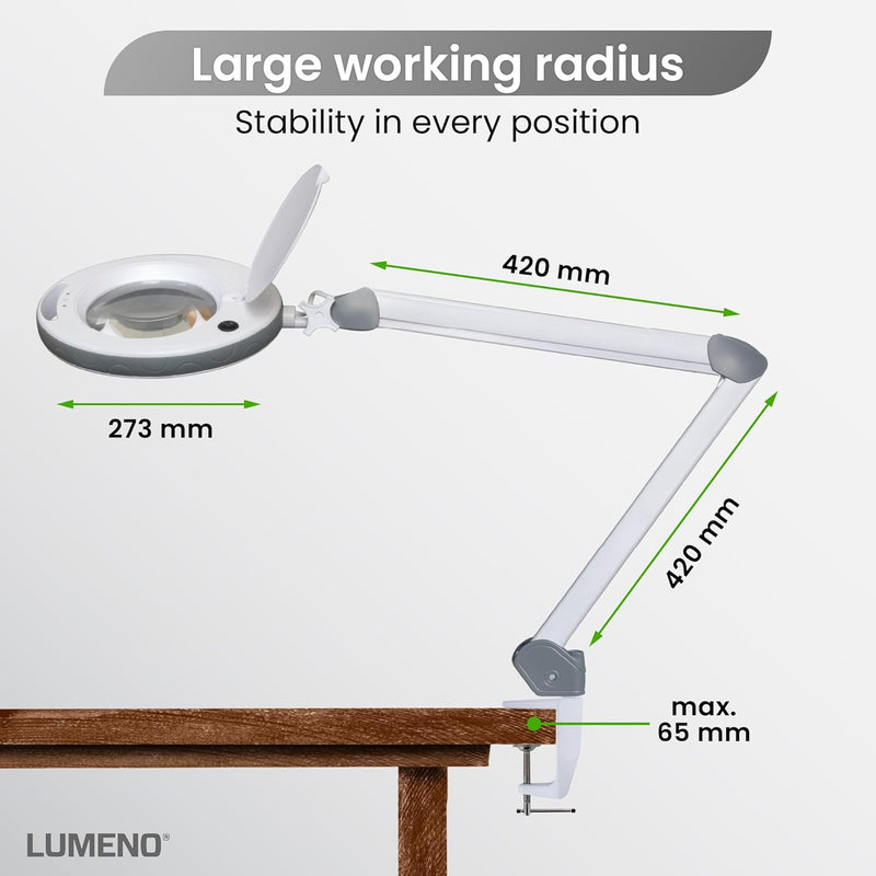 721x LED Magnifying Lamp 3 Dioptre Table Clamp