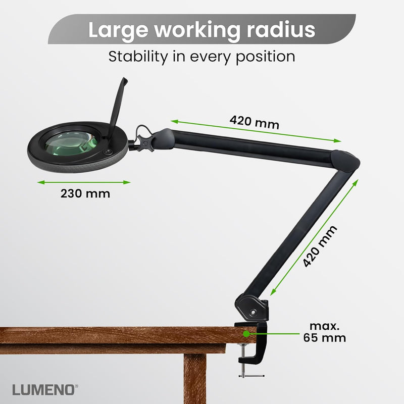 721x LED Magnifying Lamp 3 Dioptre Table Clamp