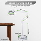 7213gr LED Magnifying Lamp 127MM Glass Lens