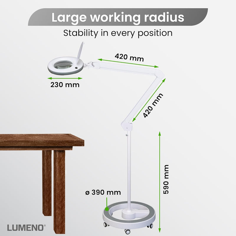 721x LED Magnifying Lamp 3 Dioptre Table Clamp