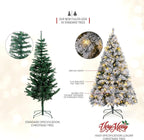 7FT Pre Lit Snowy Christmas Tree