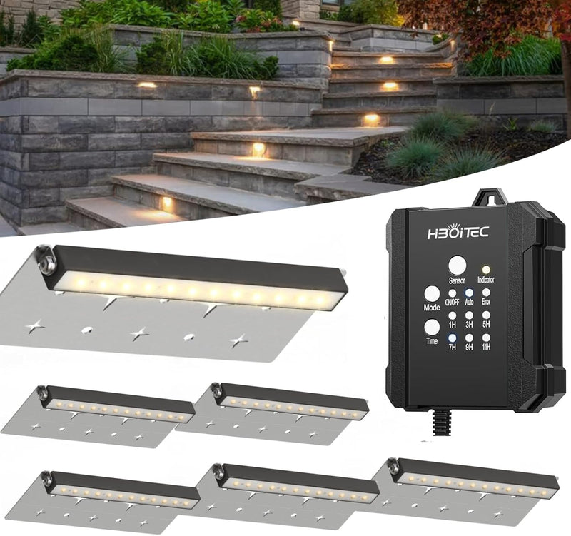 7inch LED Hardscape Lighting Kit with Timer Dusk (6 Pack)