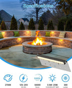 7inch LED Hardscape Lighting Kit with Timer Dusk (6 Pack)