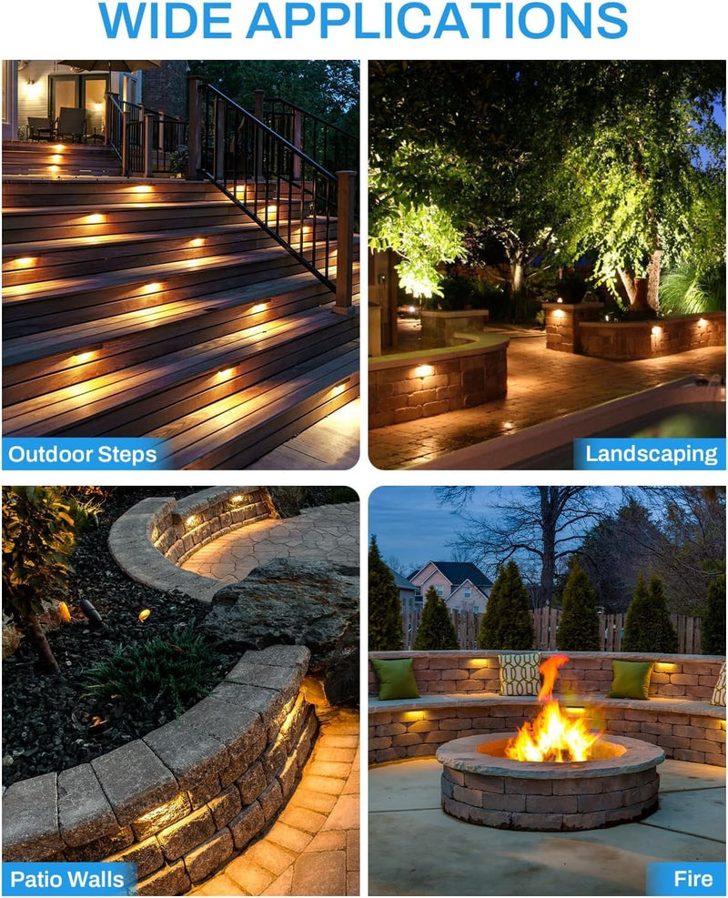 7inch LED Hardscape Lighting Kit with Timer Dusk (6 Pack)