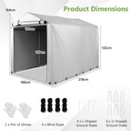 7x5.2FT Garden Storage Shed Waterproof Bike Motorcycle Tent