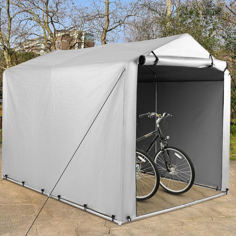 7x5.2FT Garden Storage Shed Waterproof Bike Motorcycle Tent