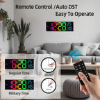 8 Colors Digital Wall Clock 16.2" Large