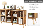 8-Cube Bookshelf 2 Tier Modern Bookcase with Legs