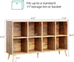 8-Cube Bookshelf 2 Tier Modern Bookcase with Legs
