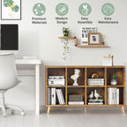 8-Cube Bookshelf 2 Tier Modern Bookcase with Legs
