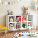 8-Cube Bookshelf 2 Tier Modern Bookcase with Legs