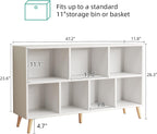 8-Cube Bookshelf 2 Tier Retro Bookcase with Legs