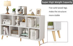 8-Cube Bookshelf 2 Tier Retro Bookcase with Legs