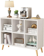 8-Cube Bookshelf 2 Tier Retro Bookcase with Legs