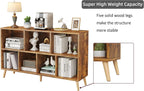 8-Cube Bookshelf 2 Tier Retro Bookcase with Legs