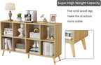 8-Cube Bookshelf 2 Tier Retro Bookcase with Legs